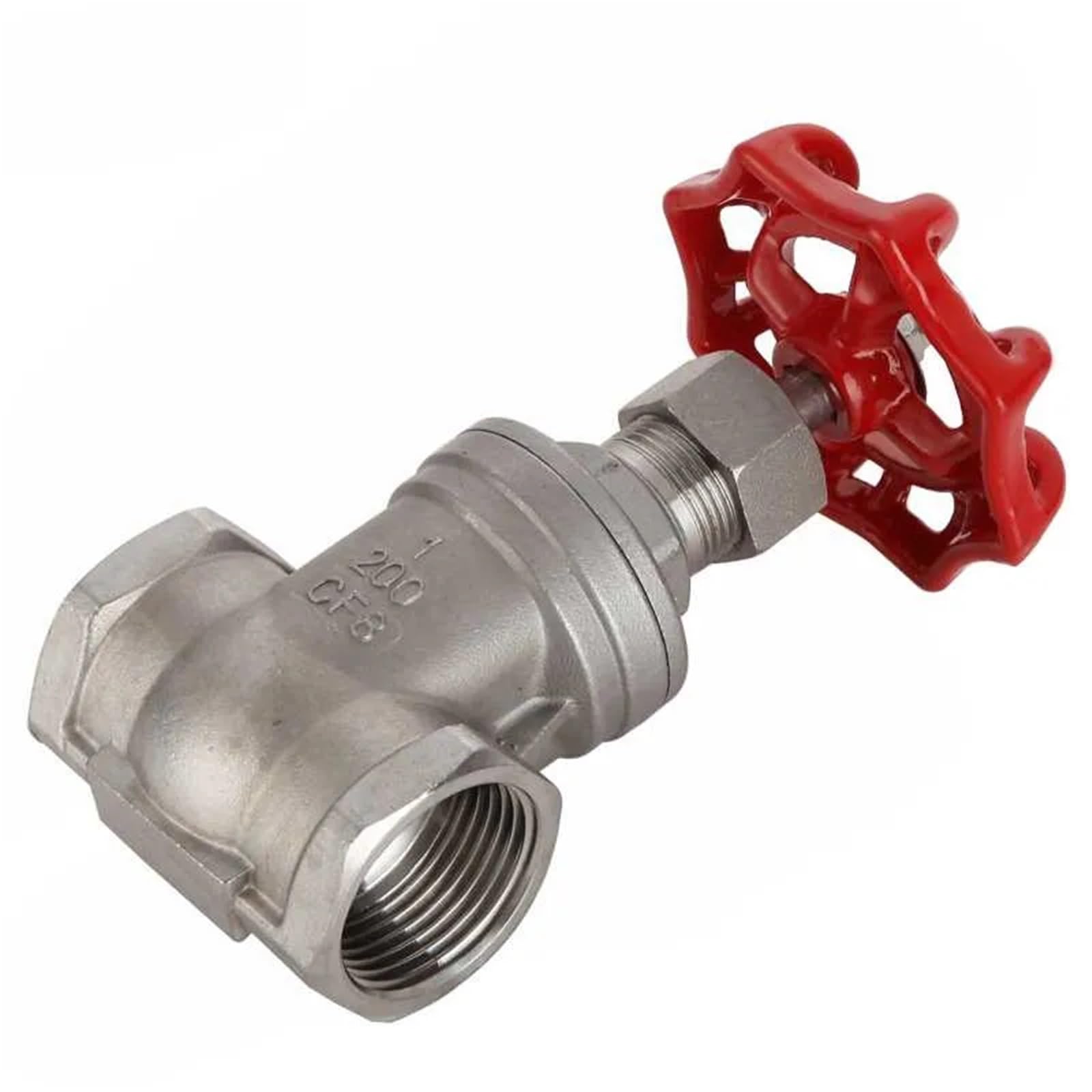 Valvola a saracinesca in acciaio inossidabile con filettatura femmina da 1/2" 3/4" 1" 2" DN15 DN20 DN25 DN32 DN40 DN50 passante 1,6 MPa per Petrolio(DN20)