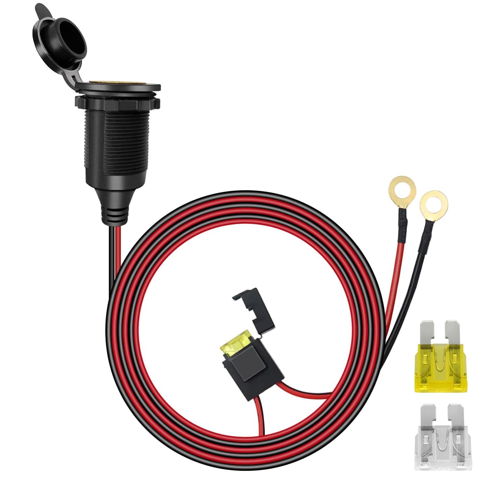 Enchufe Encendedor Cigarrillos 12V/24V - 120W, Impermeable, Para Coche, Barco, Moto