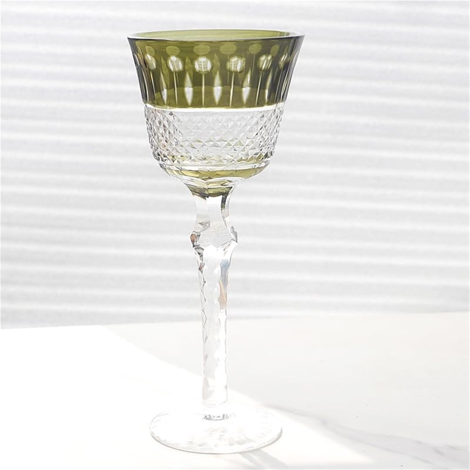 Luxuriöse, handgeschnitzte Champagnerflöte aus farbigem Kristall, eleganter Cocktailkelch mit Stiel for Hochzeit, Party, feines Essen, Geschenk(Rosso)