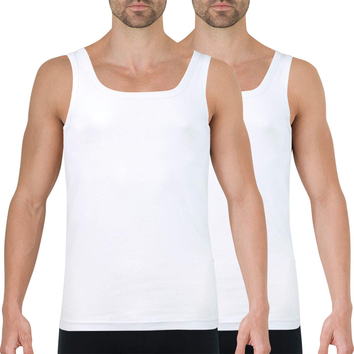 Athena Duo Choc Men's Undershirt (Pack of 2), White (White), M