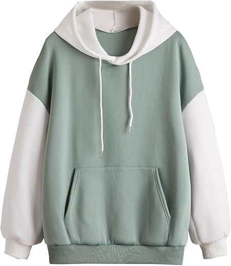 TAGAS Unisex Color Block Hoodies for Men &amp; Women – Casual Oversized Pullover with Kangaroo Pocket &amp; Drawstring Hood|Winter...