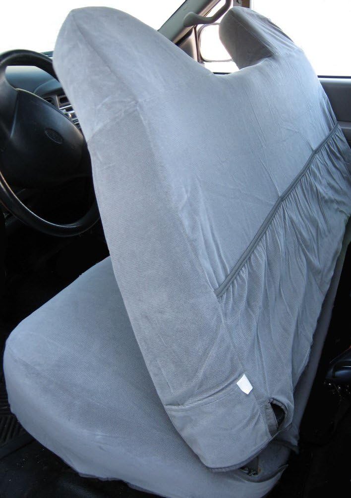 Durafit Seat Covers, Made to fit 1999-2007 F150 Truck and Light Duty F250 Bench Seat Custom Exact Fit Seat Covers Gray Automotive Velor