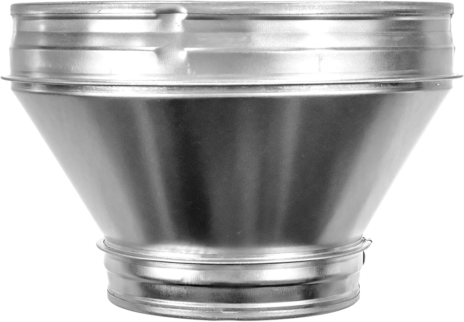 Repa Market 10" to 6" Inch Duct Reducer/Increaser – Galvanized Steel Vent Pipe Adapter HVAC & Dryer Vent Systems – Round Metal Coupling Connector for Exhaust Fans, Bathroom Ventilation, Kitchen Hoods