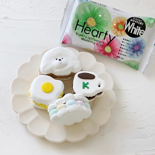 Miniatura 3 de Padico Arcilla de modelado súper ligera Hearty 6.35 oz Color Blanco (importación de Japón)