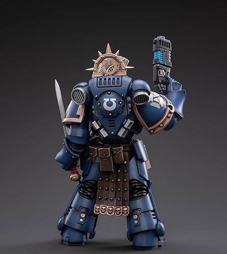 Miniatura 2 de Pipigirl Figuras de acción de soldado de licencia genuina 118, kits de modelos de guerrero extremo militar militar de 4 pulgadas (Ultramarines