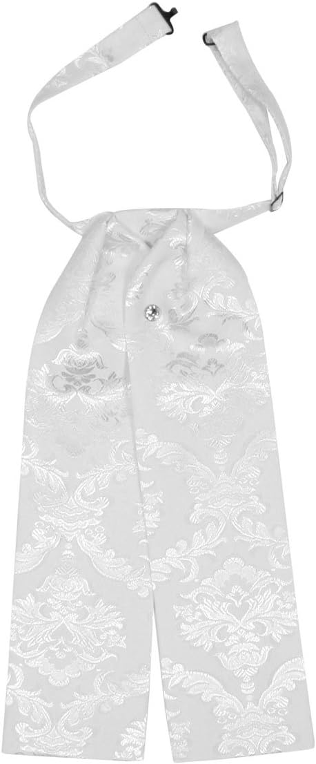 Historical Emporium Men's Satin Jacquard Puff Tie, Victorian Edwardian Western Wedding Halloween Cosplay Necktie