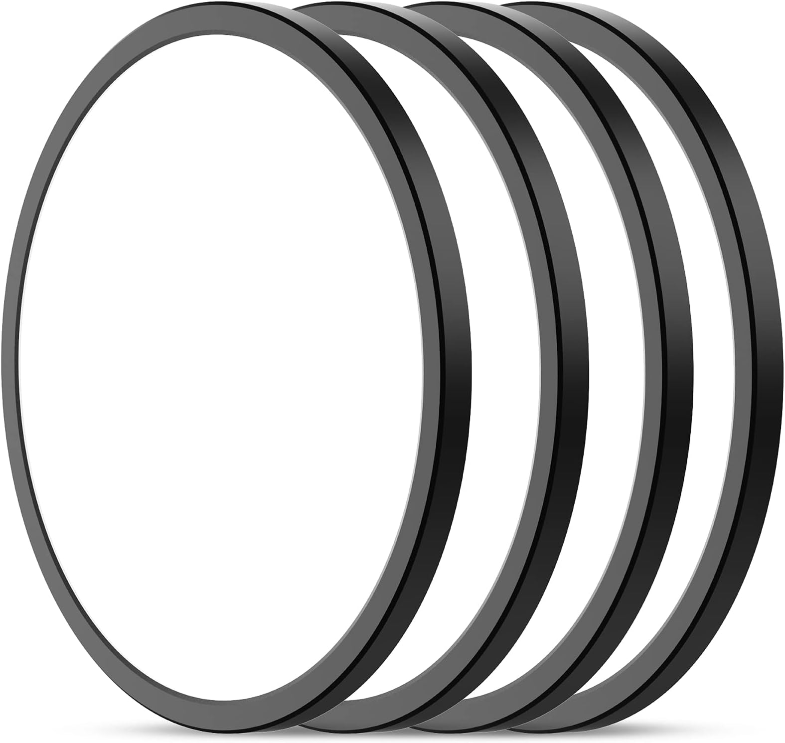 Matane 4 Pack LED Flush Mount Ceiling Light Fixture, 12 inch 24W Ceiling Lamp 3000K/4000K/5000K Selectable, Low Profile Ceiling Lights for Bedroom, Laundry, Kitchen, Black