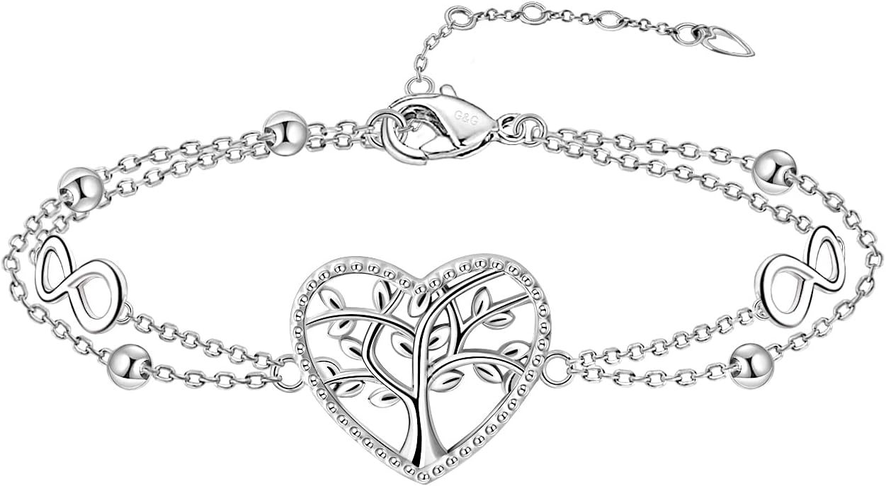 Ankle Bracelets for Women – 14K Gold Anklets for Women Waterproof – Heart Shape Handmade Dainty Layered Rhinestone Anklet – Not Tarnish,Beaded Design,10 Inch for Summer,Beach – Awesome Present