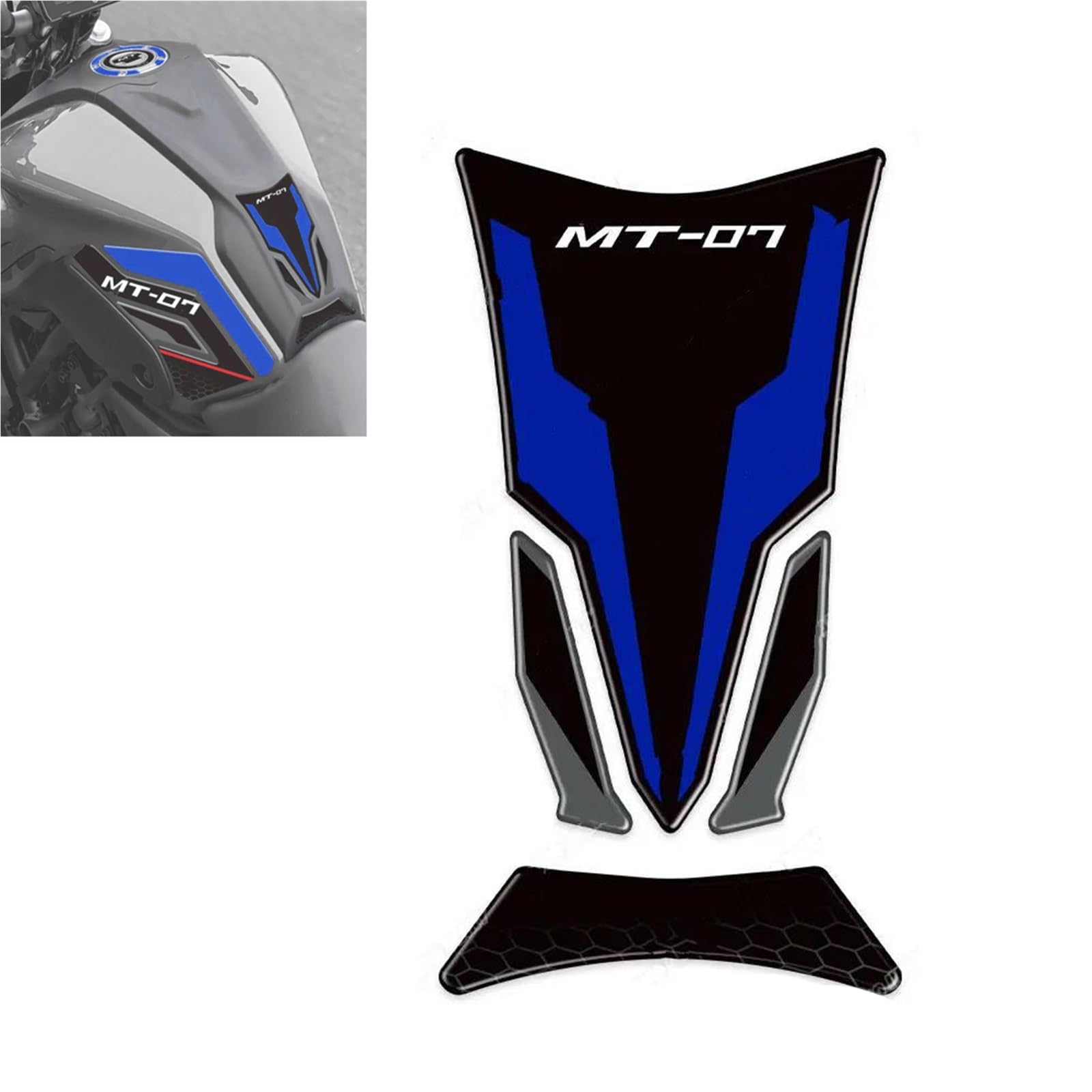 Autocollants de protection réservoir moto pour rouler au quotidien avec votre MT07 2022 2023 3D