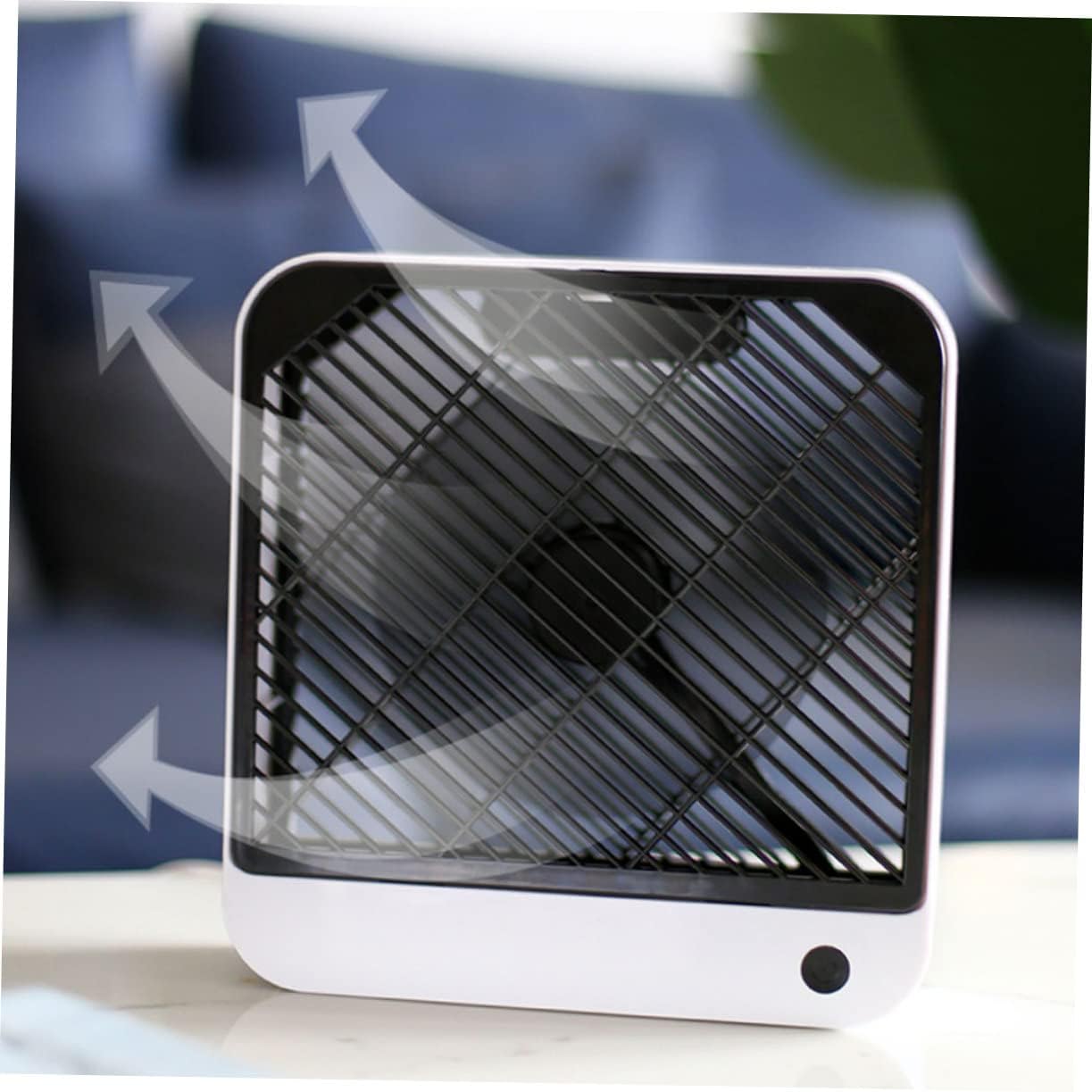 1pc Usb Mini Desk Fan Quiet Rechargeable Cooling Fan for Home Office Battery Operated for Dormitories Lightweight and Portable White