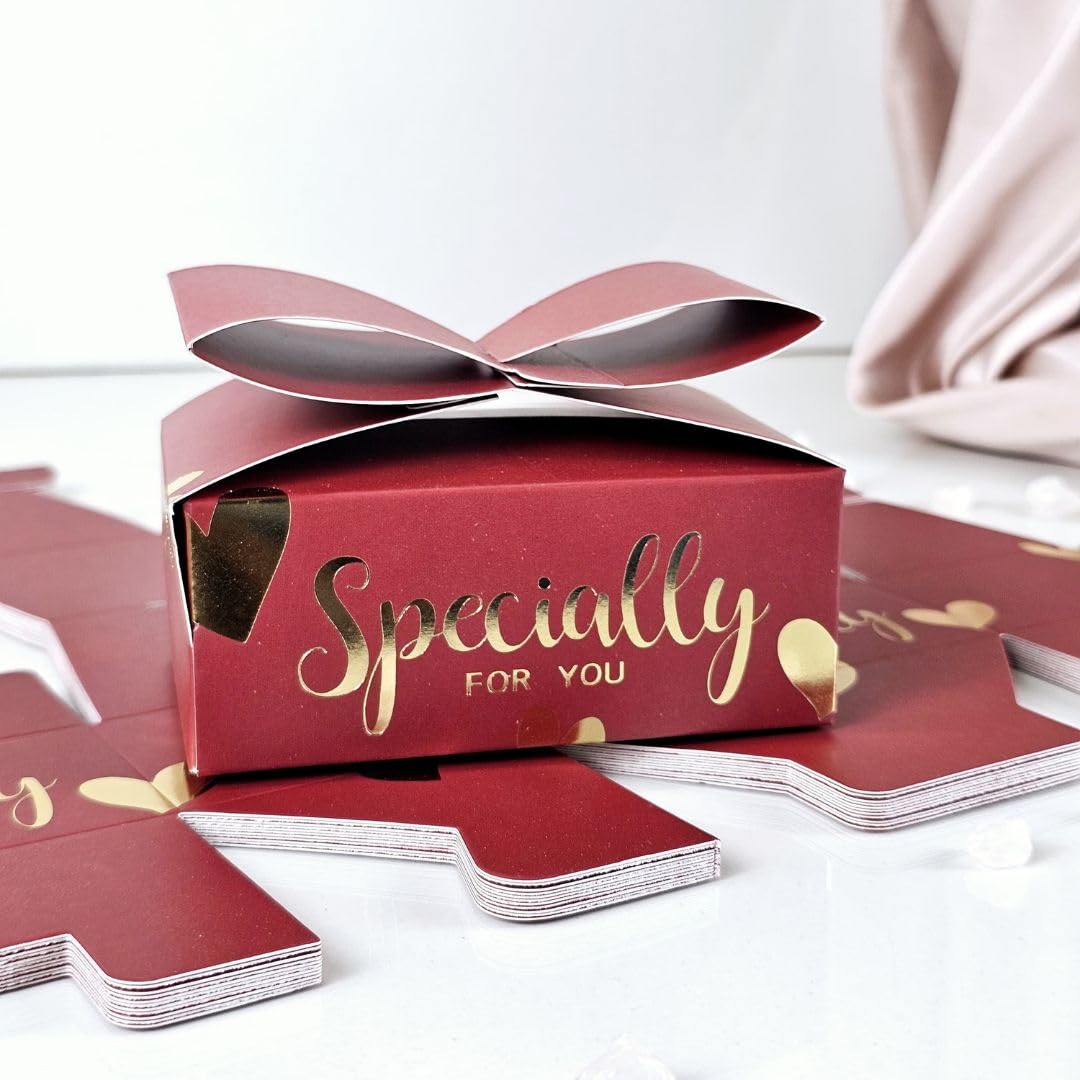 SATYAM KRAFT 12 Pcs Decorative Folding Paper Box Paper Favor Storage Box for Event, Return Gift box In Christmas,Gifts Box, Wedding Gift,Festivals, Birthday, Perfect for Packing Chocolate box (Maroon) (B0D6GMY7PC) Amazon Price History, Amazon Price Tracker