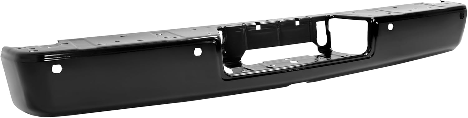 KUAFU Rear Bumper Face Bar Compatible with 2016-2021 Nissan Titan/Titan XD NI1102163 85030EZ50A With Sensor Holes w/o Blind Spot Powder Coated Black