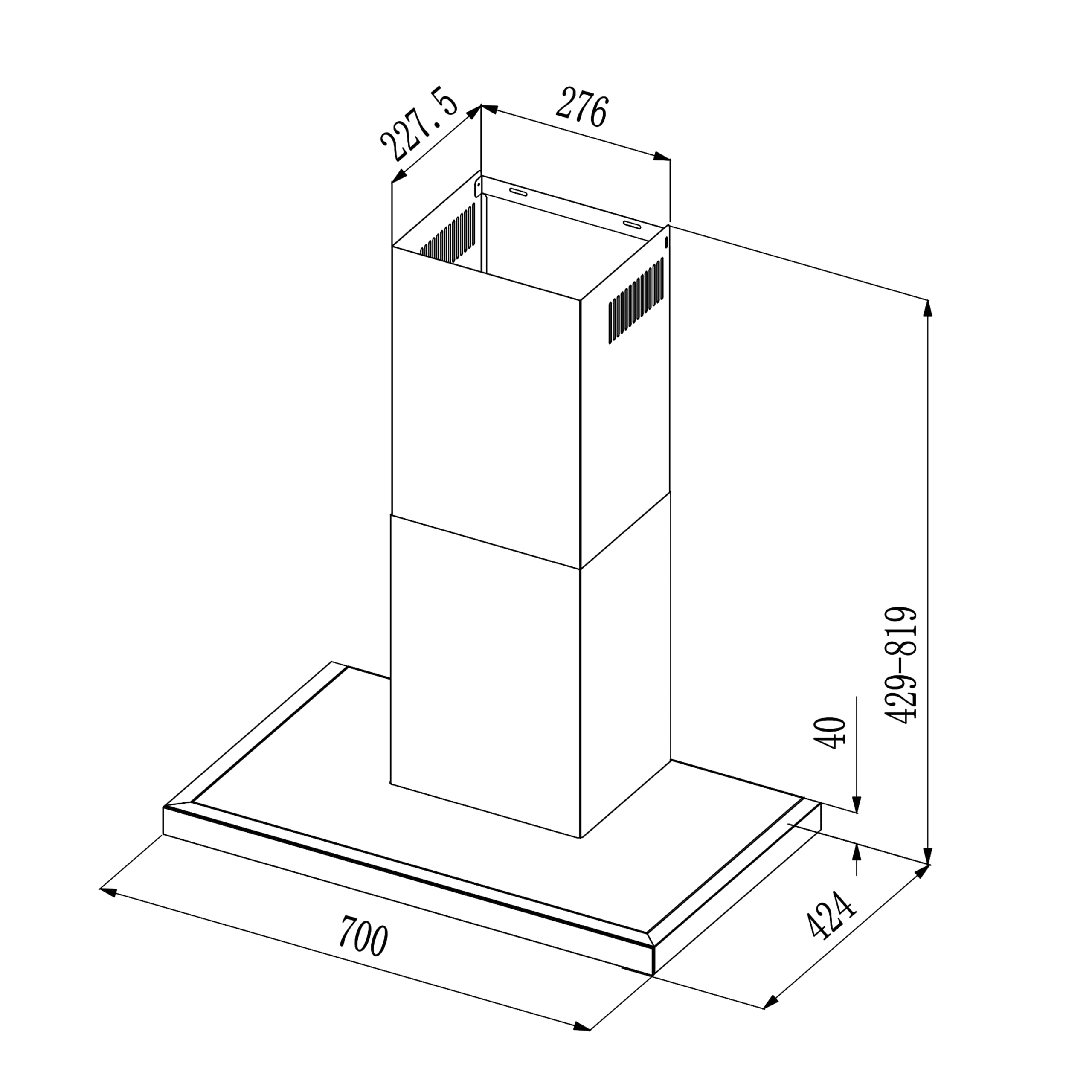 Cecotec Campana Extractora en forma de T Bolero Flux TT 704400 Inox A++, 70cm, 413,3m³/h de succión, Clase A++, Control Táctil Invisible, Hand Movement Control, Función Booster, Filtros Lavables — view 12