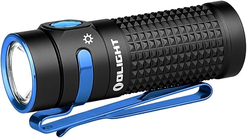 OLIGHT Baton4 Linterna EDC recargable, linterna LED de bolsillo de 1300 lúmenes con cable de carga magnético, pequeña y potente linterna brillante
