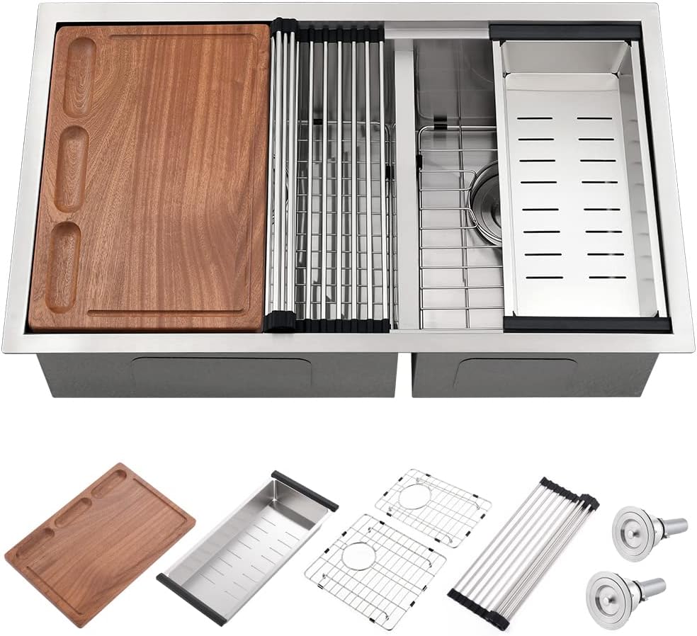 28 Stainless Steel Undermount Kitchen Sink iAnomla 28 x19 Inch Double