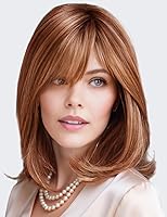 Vista 33 de TISHINING Pelucas rubias cortas en capas para mujeres blancas, longitud de la barbilla, color rubio ceniza, parte lateral, peluca Pixie Bob, cabello