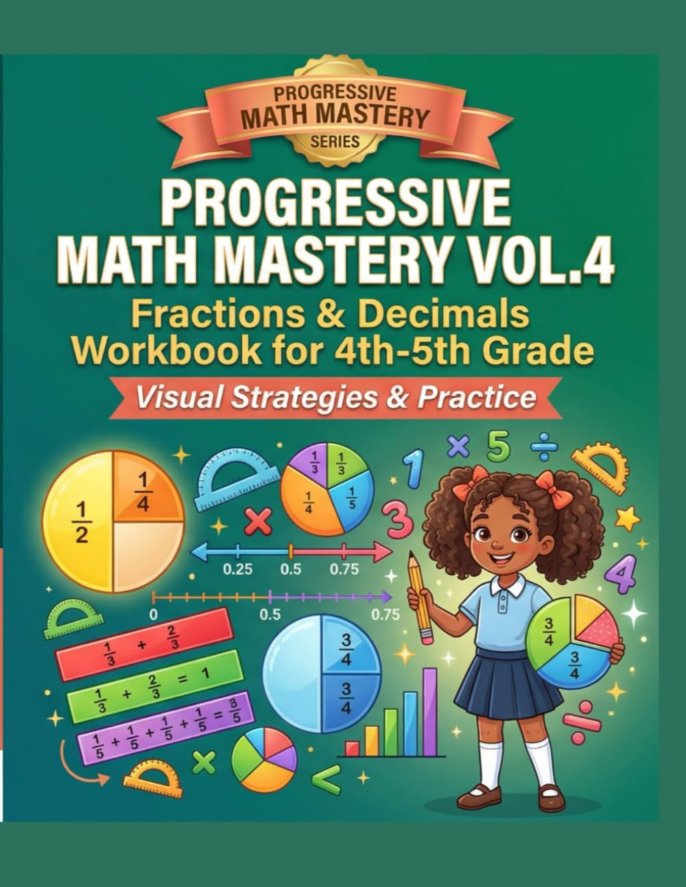 Progressive Math Mastery Vol.4: Fractions & Decimals Workbook for 4th–5th Grade (Progressive Math Mastery is a 5-volume educational series)