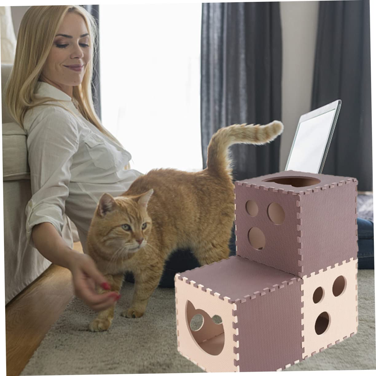 Tunnel De Jeu pour Chat Domestique Jouet Intéressant pour Chat Jouet Résistant à Usure pour Chaton