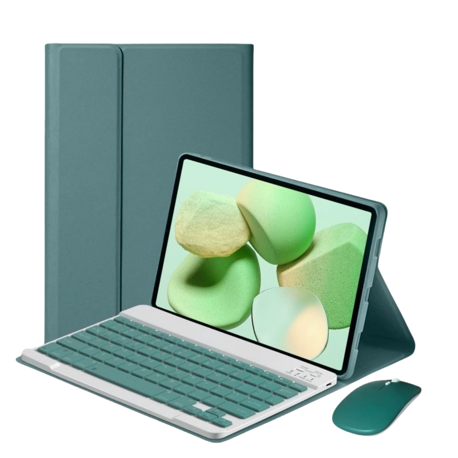 Funda con Teclado para iPad Pro 11 Pulgadas 4/3/2/1 Generación (2022/2021/2020/2018) con Ratón, Funda Protectora Delgada con Teclado Inalámbrico Desmontable