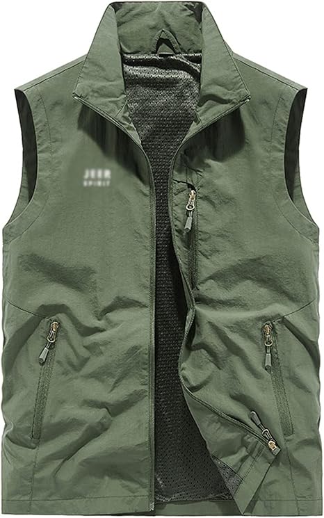 Amazon Co Jp メッシュベストメンズ春と夏の薄いベスト通気性ベスト屋外登山スポーツ大規模 Uomun Color D Size L 服 ファッション小物