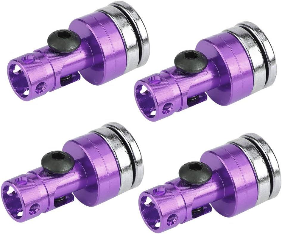 Joyzan RC Magnetic Body Post, Alloy Stealth Invisible Body Shell Mount Column Strong Clips Magnet Aluminum Accessories Parts SCX10 4WD 1:10 Scale Touring Car Drift Model Hobby Vehicle 4 Pack Purple