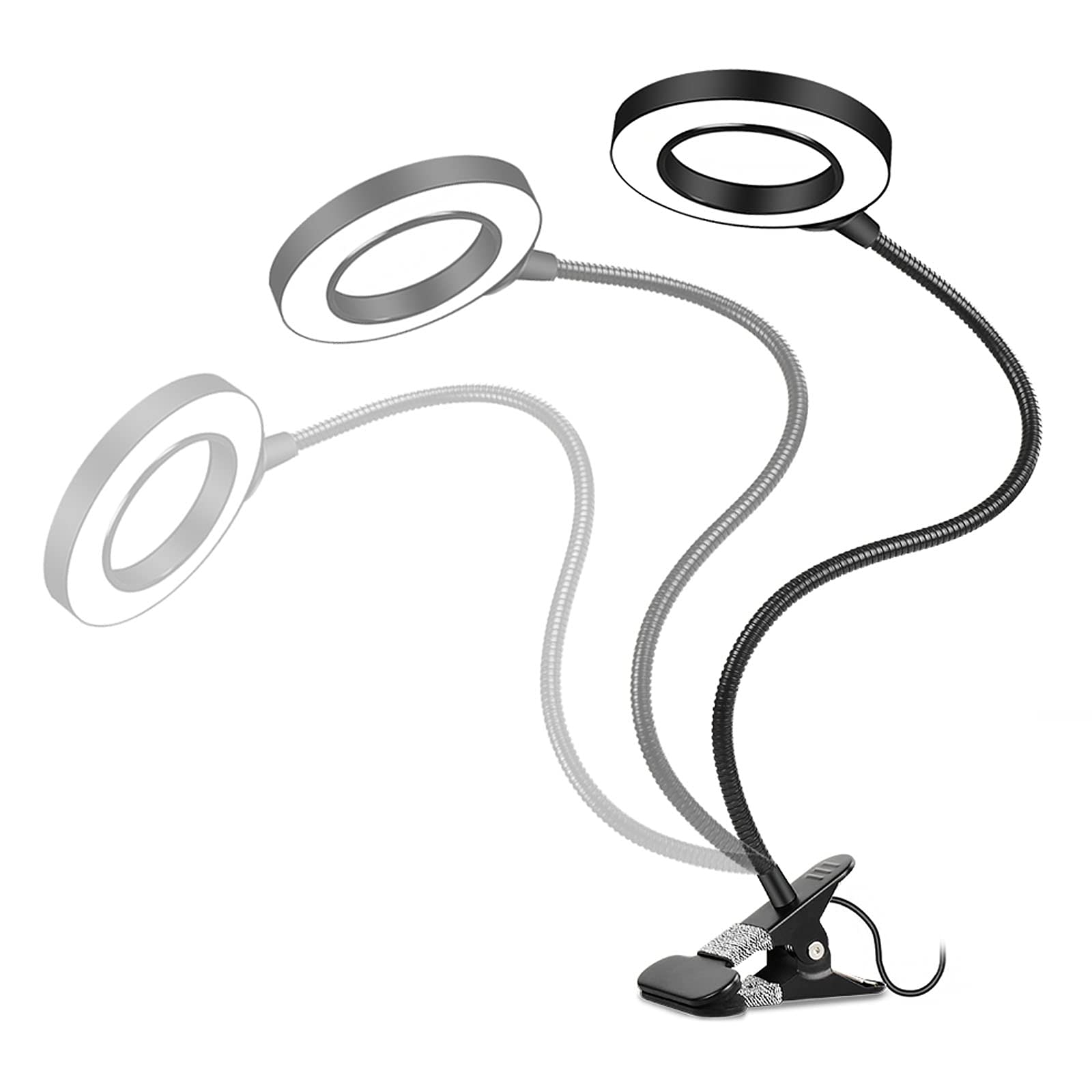 Lampada LED Con Lente D'Ingrandimento 8X - USB, Flessibile, Per Estetista, Trucco, Nail Art