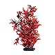 VILLCASE Künstliche Wasserpflanzen, Rote Blätter, 40cm, Aquarium Dekoration, Kunststoff, Stabiler Standfuß, für Süß- Und Salzwasser, Lebensechte Aquarium Pflanzen