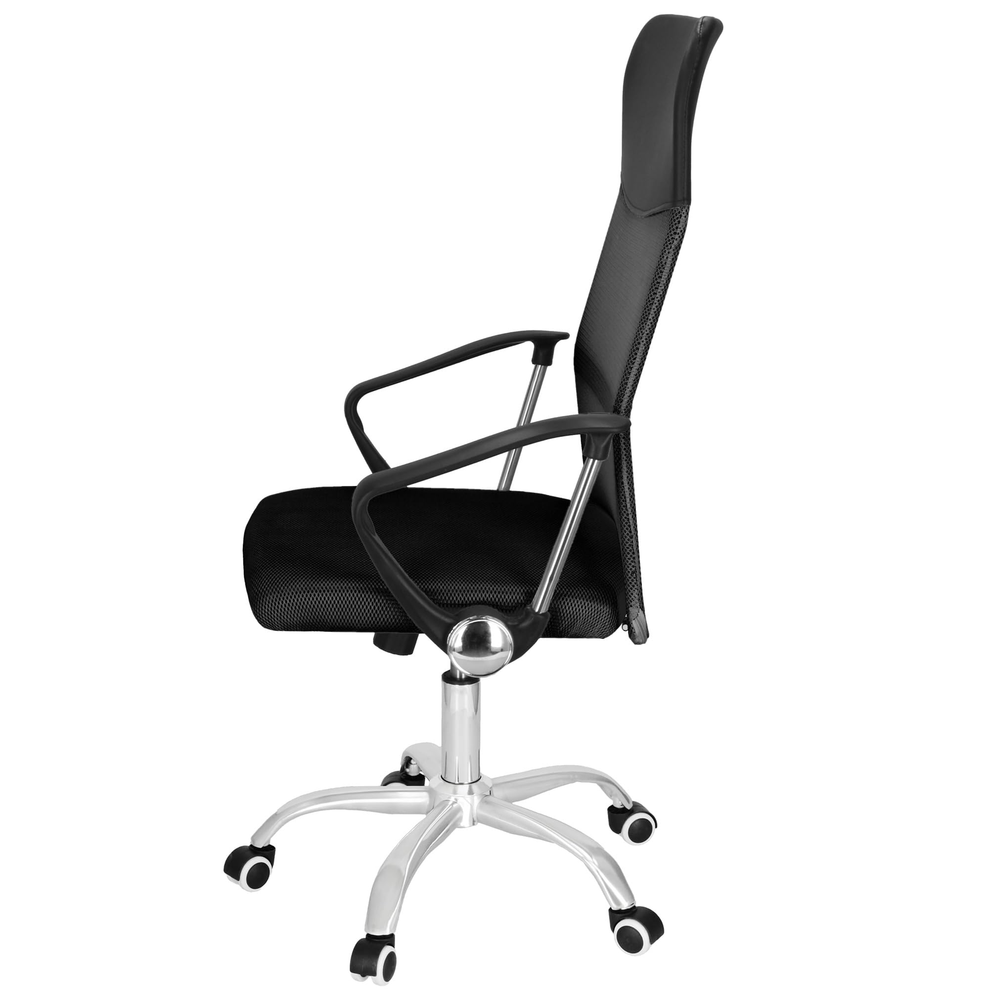 SPRINGOS Sedia Ufficio Ergonomica - Regolabile In Altezza Con Ruote 360° - Supporta Fino A 120 Kg - 4