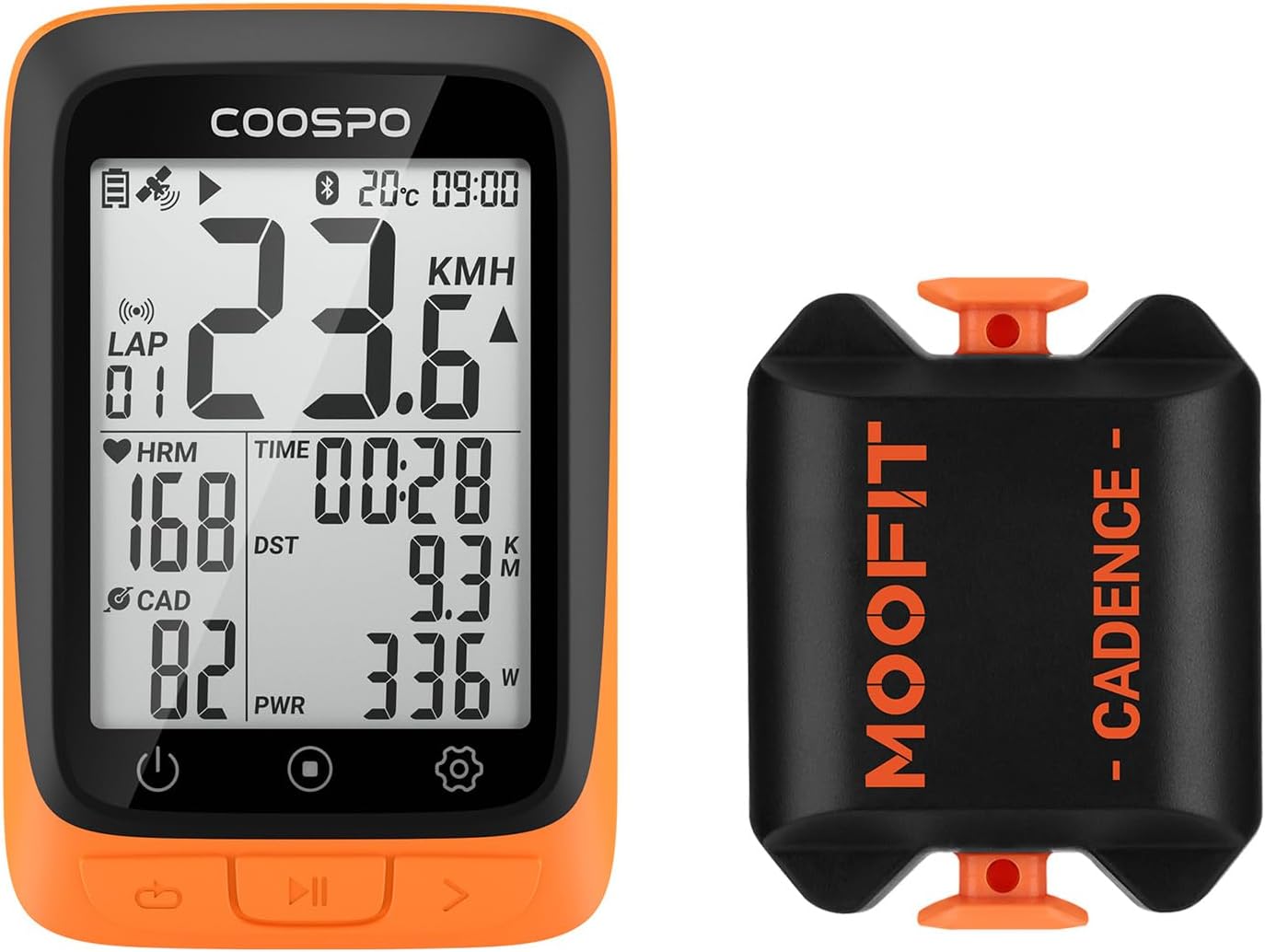 CooSpo [Bundle Promotion] BC107 GPS Bike Computer Matches with CS8 Cadence Sensor