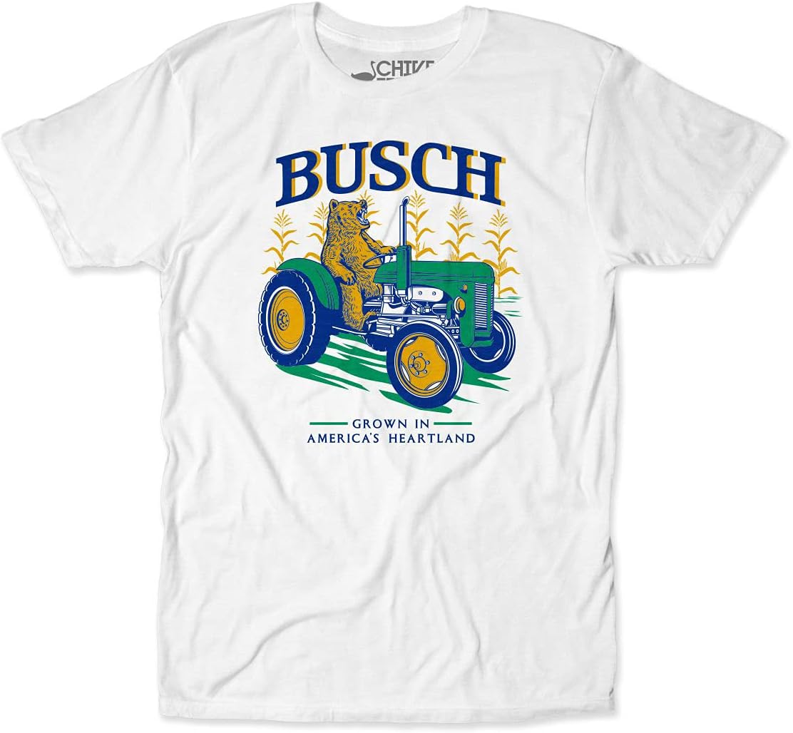 theCHIVE Busch America's Heartland Farming Tractor Beer T-Shirt