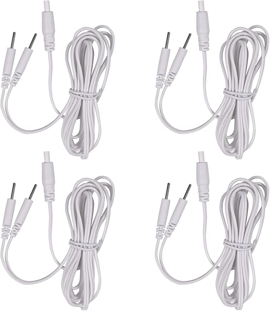 4 Count TENS Wires Electrode Wires for TENS Unit Electrodes Lead Wires for TENS