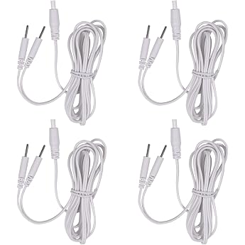 TENS Wires Pin Electrode Wires for TENS Unit Electrode Cable Lead Wires TENS Cable Wires Pack of 4