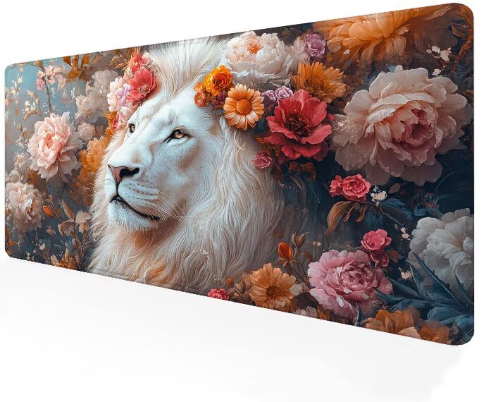 Tapis de Souris Gamer XXL blanc grand tapis de souris PC pour joueur exigeant et setup gaming
