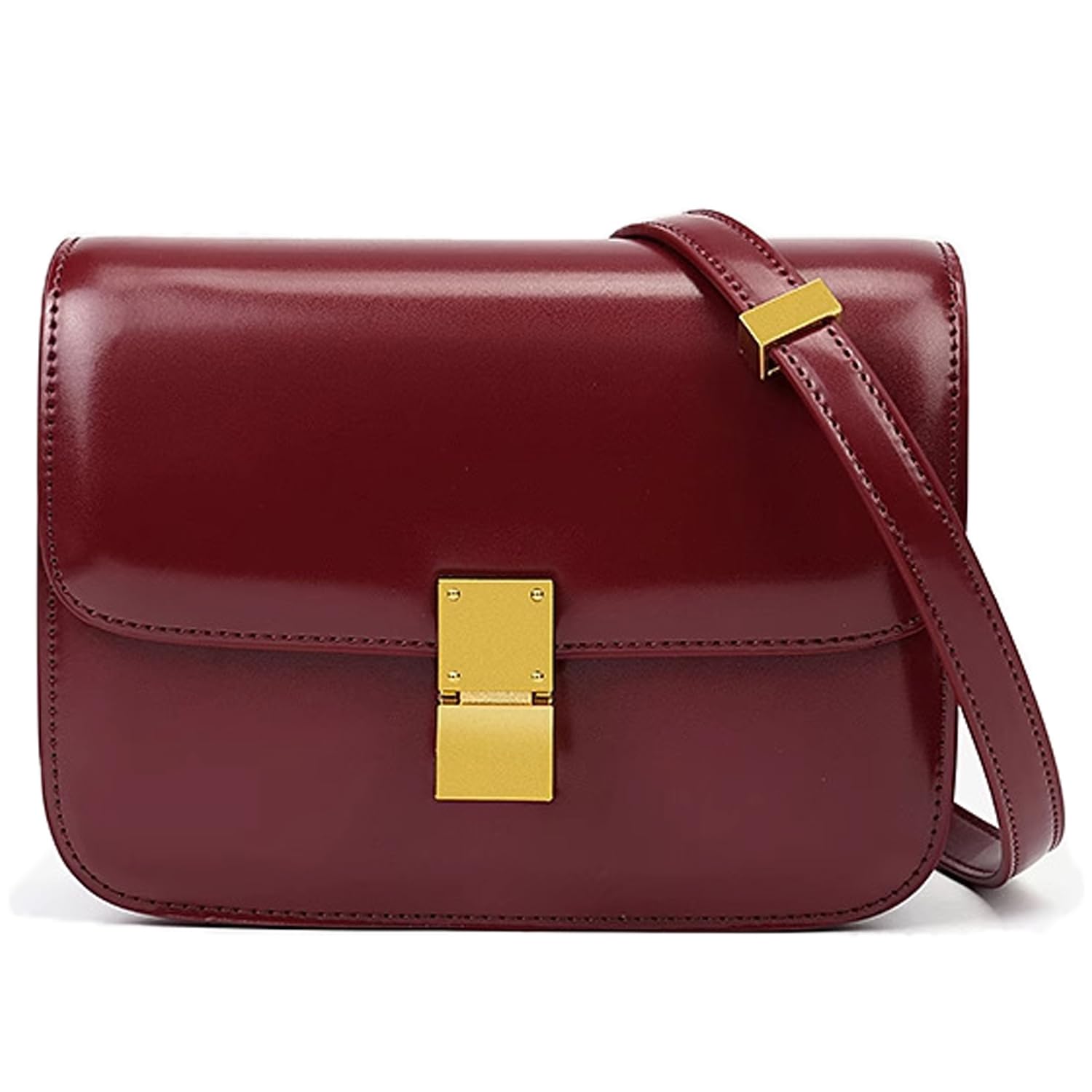 Liziblloy Small Crossbody Bag for Women Trendy PU Leather Shoulder Bag Cute Square Purse Ladies Flap Satchel Handbag 2025,(Red,L)