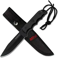 MTech USA MT-20-35 Série Faca de Lâmina Fixa, Lâmina de Ponta de Queda Preta, Alça de Plástico, 20 cm no geral