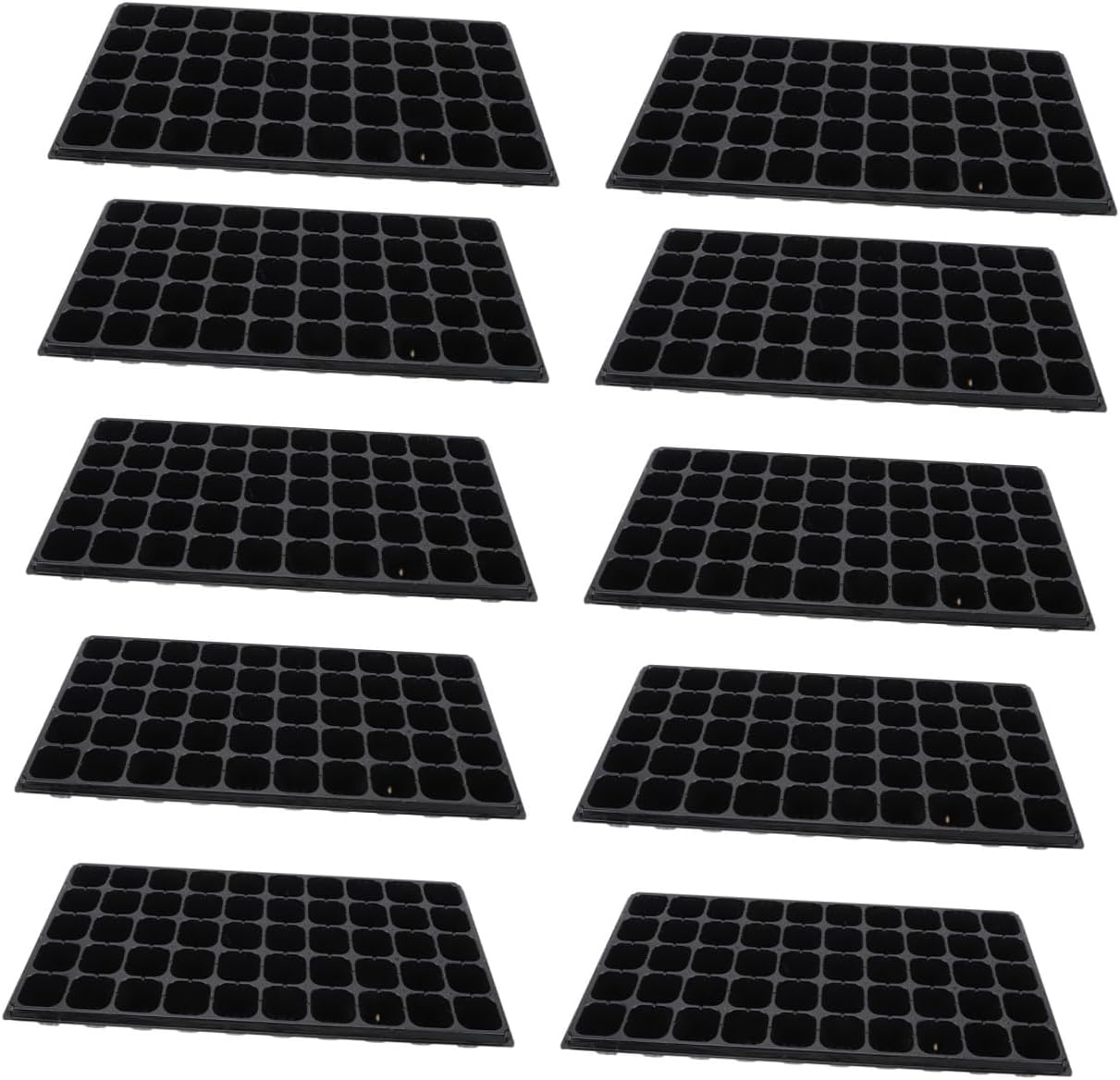 DECHOUS 10pcs Thickened Germination Trays Plant Start Plates 50-Cell Seedling Nursery Trays for Vegetable Seed Germination and Garden Planting Supplies