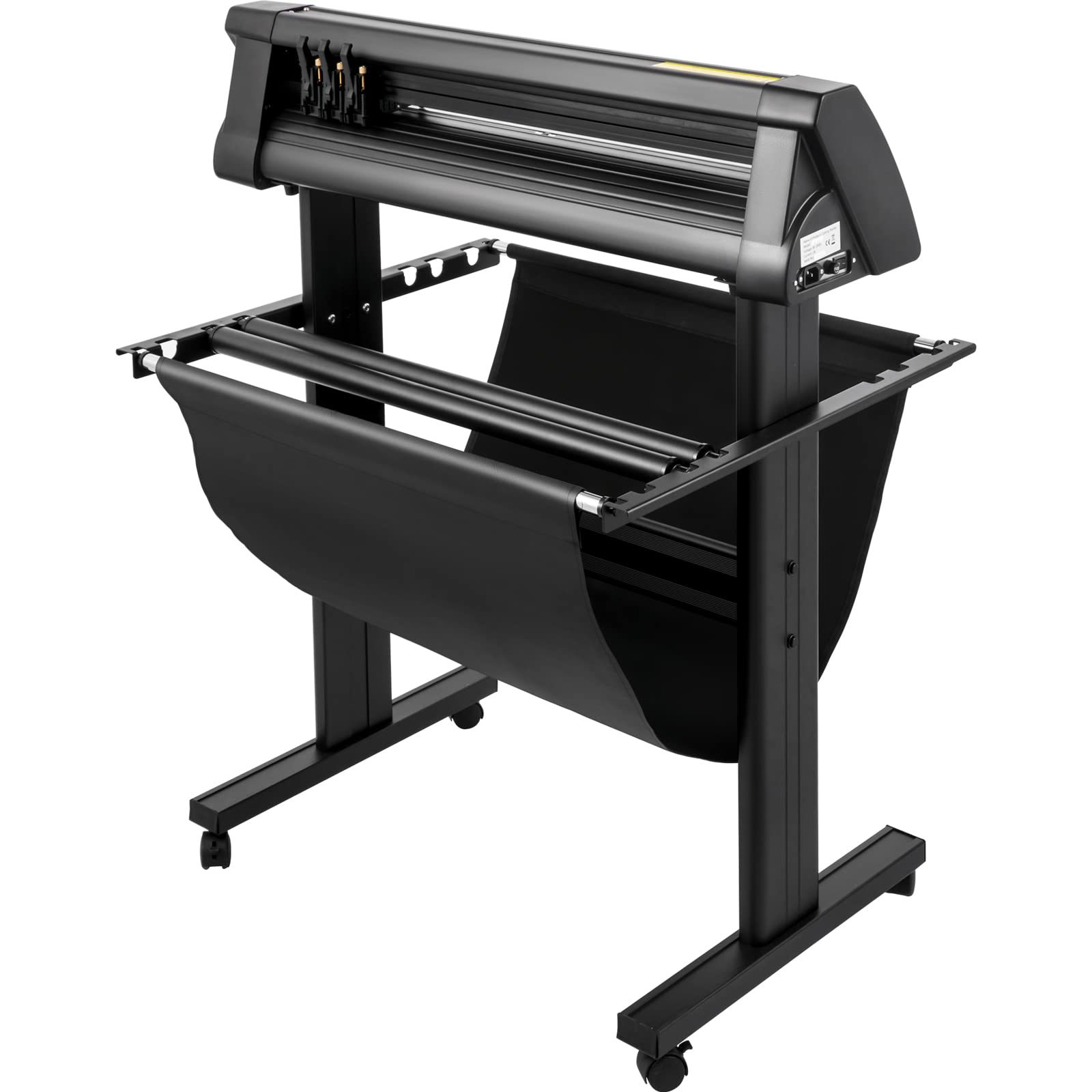 VEVOR Vinyl Schneideplotter 720 mm Folienschneider Schnittgeschwindigkeit 800 mm/s Max. Schnittstärke 3 mm LCD-Anzeige Schrittmotor Schneide Druck Plotter Halbautomatisch 19,7 kg 375mm Cutter Schwarz