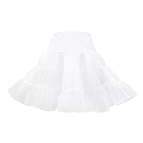 Hip Hop 50's Shop Womens Vintage Rockabilly Tutu Petticoat Slip - 3X-4X - White