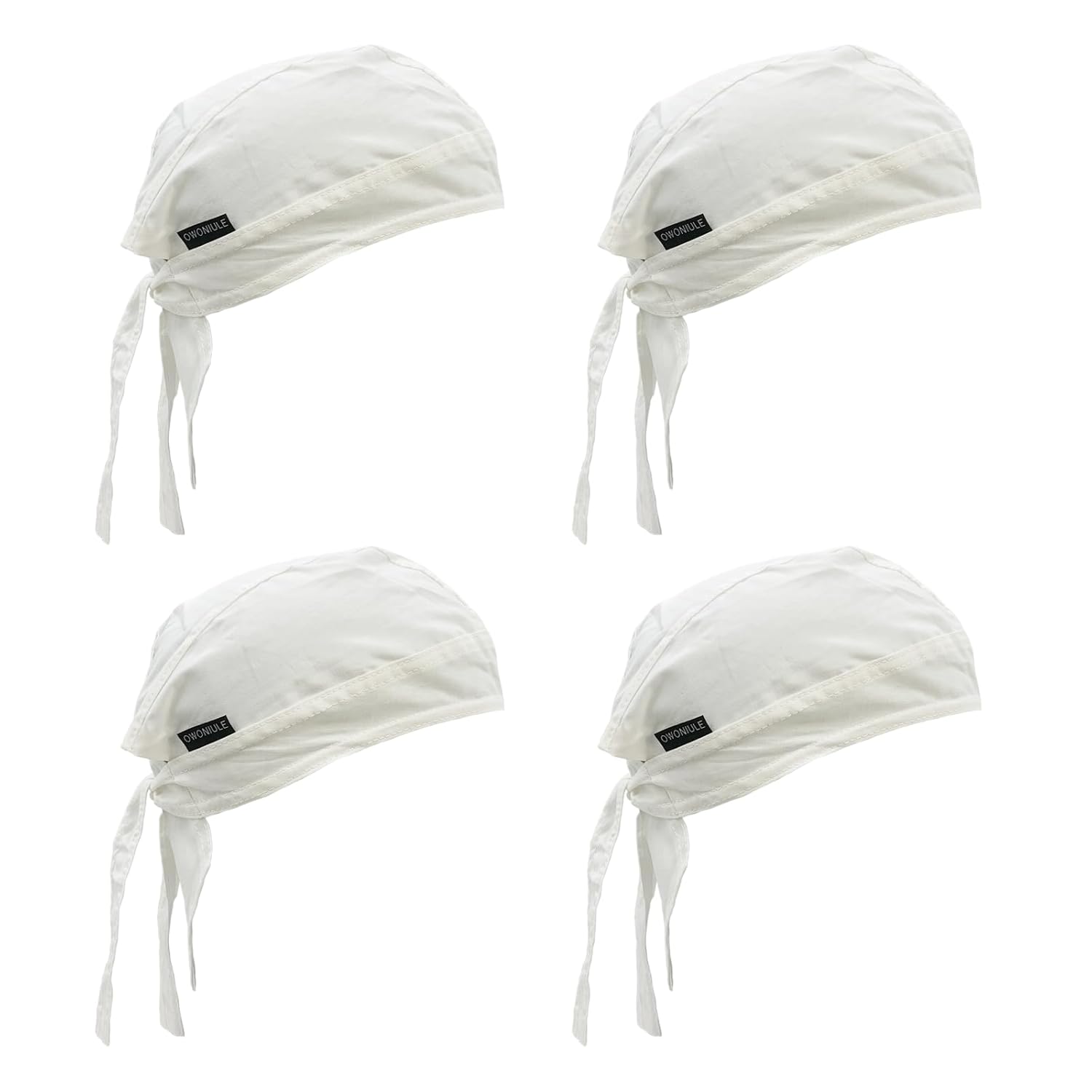 Cotton Doo Rag Skull Cap Sweat Wicking Head Wraps Breathable Helmet Liner Beanie Dew Rags for Men