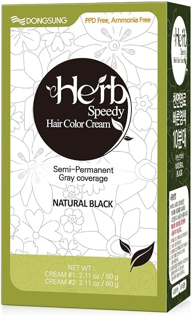 Herb Speedy PPD Free Hair Dye, Ammonia, Paraben Free Hair Color Natural Black Odorless, No more Eye and/or Scalp Irritations From Coloring For Sensitive Scalp