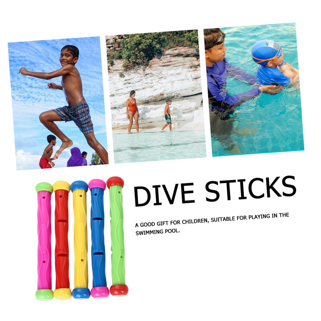 ORFOFE Ensemble de Jouets de Plongée Couleur Aléatoire 21 Pièces pour Piscine Anneaux, Bâtons et en PVC Facile à Saisir pour Garçon et Filles Débutants en Natation