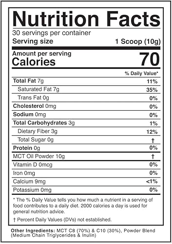 Miniatura 3 de Dr Colberts Keto Zone MCT Oil Powder  Sin sabor  70 C8  30 C10  0 carbohidratos netos  Sin gluten  Suministro de 30 días  1058oz