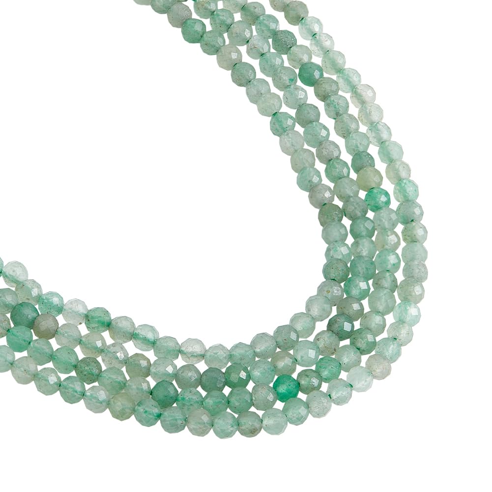 Produktbild von 90 Stück 4 Mm Natürliche Grüne Aventurin-Edelsteinperlen, Runde Perlen