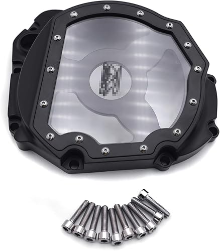 Miniatura 2 de HTTMT - Protector de cubierta de embrague de motor transparente de vidrio negro compatible con motocicleta GSXR 600 10002000-2005 GSX-R 750