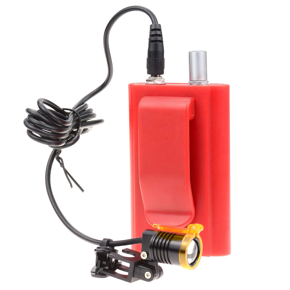 Rasamer 3W Portable Plastic Blet Clip Headlight,Headlamp for Binocular Loupe with Premium Bag (Red), RA-004WGS