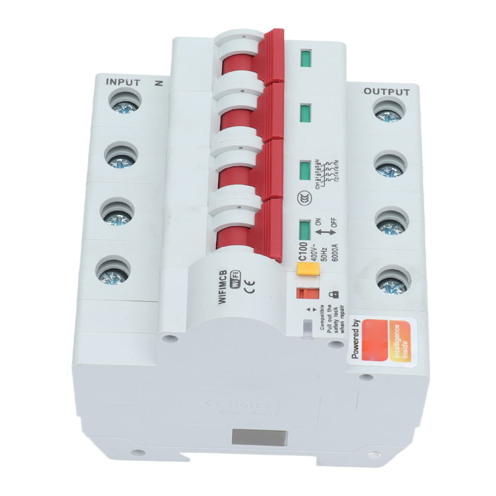 Disjoncteur Intelligent WiFi 4P, Interrupteur à Distance, Verrouillage de sécurité AC 400V pour la Maison