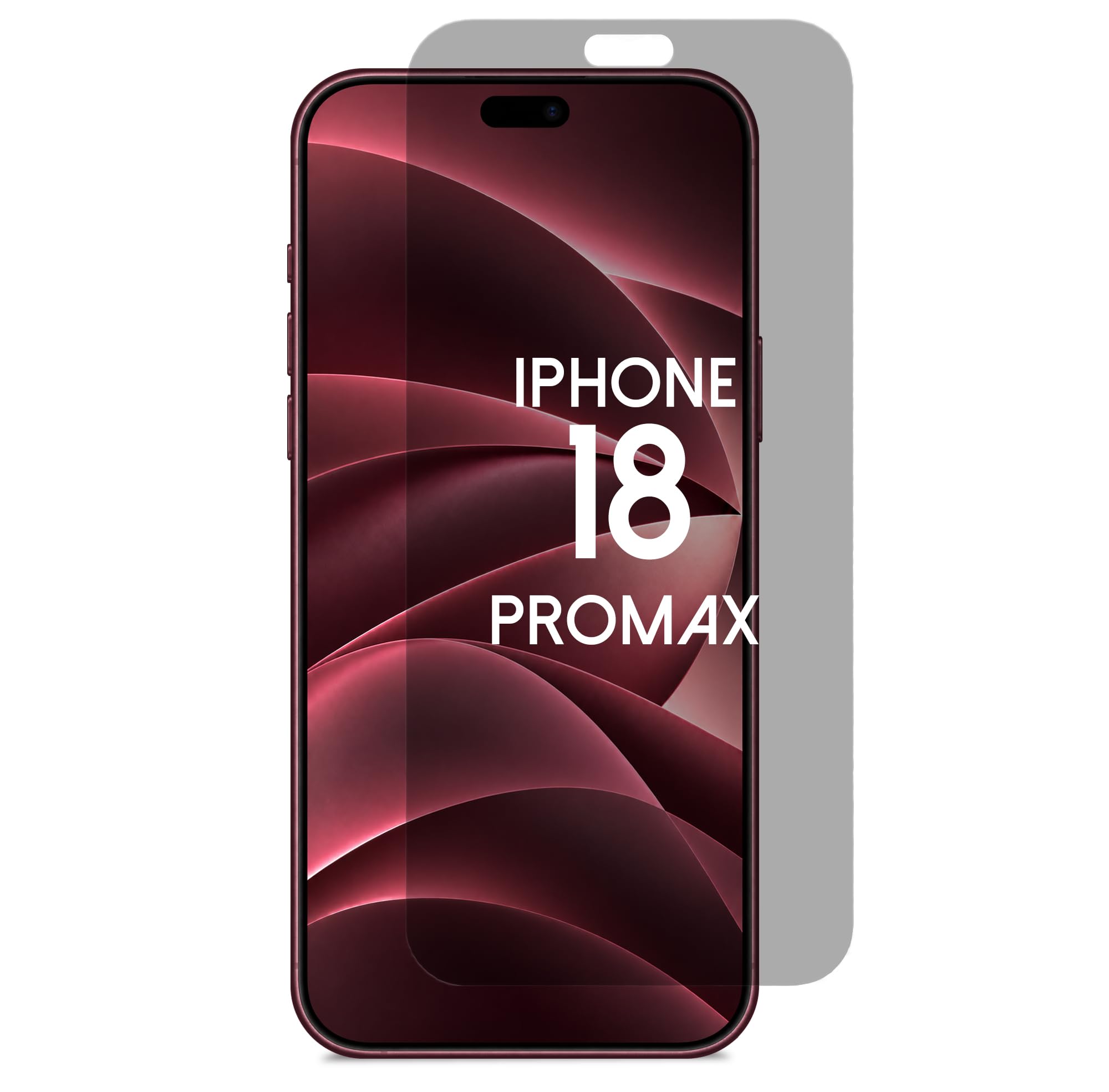 Pellicola protettiva per la privacy per iPhone 18Promax, protezione della luce blu, in vetro temperato, 17,5 cm, con kit di strumenti di allineamento, anti-impronte, antigraffio, compatibile con