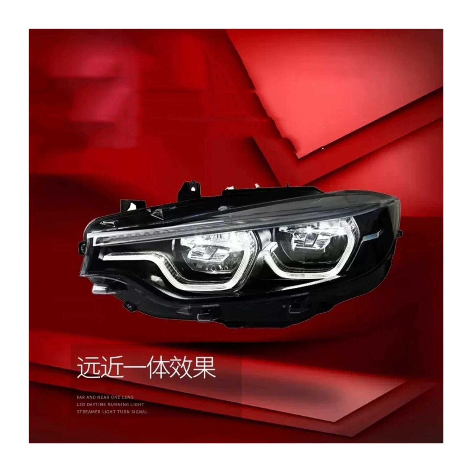 per BMW Serie 4 2014-19 Converti GTS Style Coppia di fari Anteriori con indicatori di direzione e luci diurne Accessori per Auto