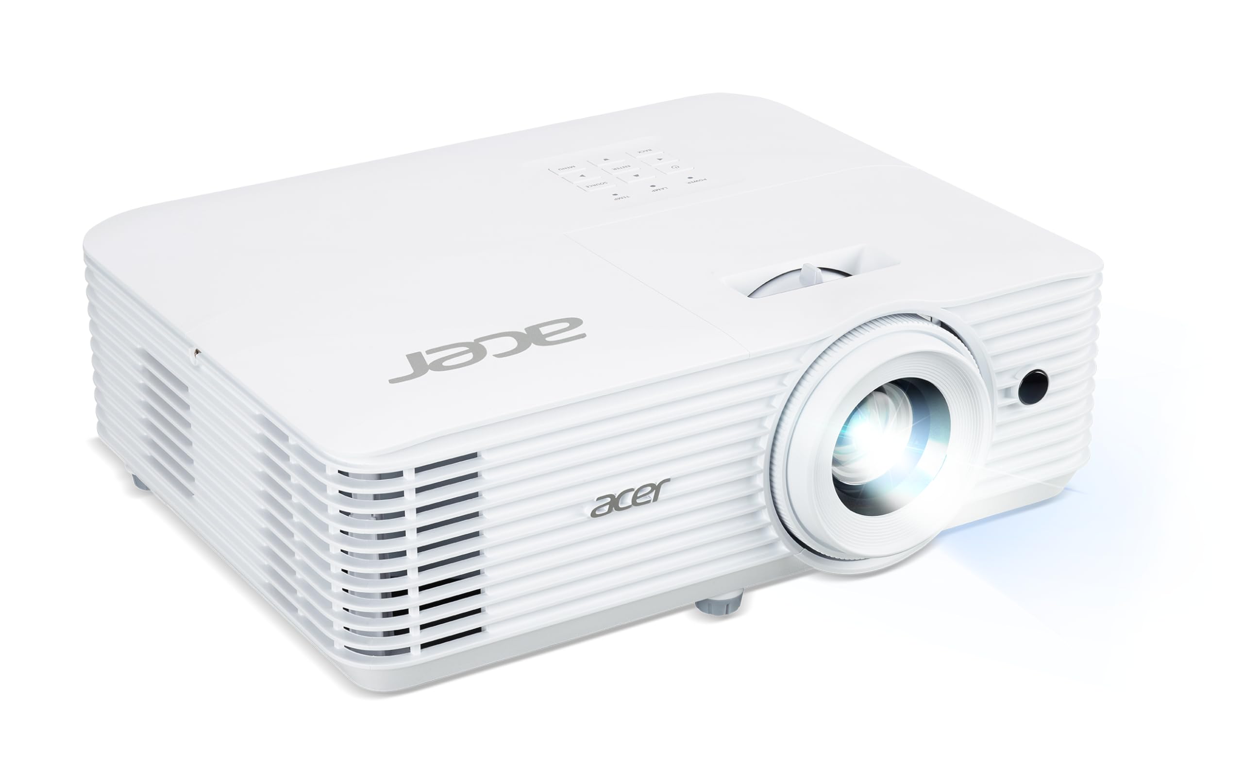 Acer X1528 - Proiettore DLP 1080p Full HD (1920 x 1080 pixel), 5.200 ANSI lumen, 10.000:1 contrasto, 3D, Keystone, 1 altoparlante da 3 Watt, HDMI (HDCP), bianco, Home Cinema/Business