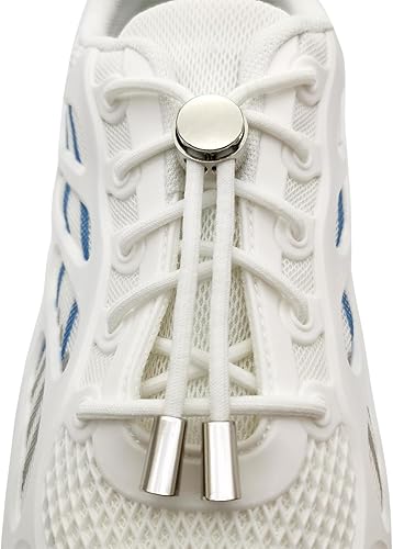 Vista 2 de Ahoper Cierre de metal cordones para zapatos sin ataduras para adultos, cordones elásticos para tenis, sin ataduras para niños, cuerdas de zapatos